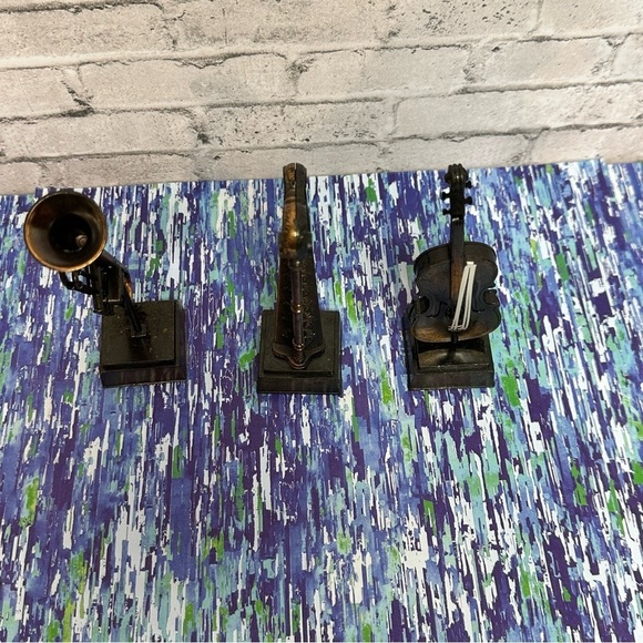 Vintage Die-Cast Pencil Sharpener MUSICAL INSTRUMENTS Set of 3 in Original Boxes - Picture 6 of 12